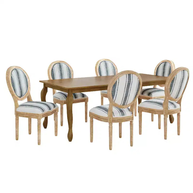 Christopher Knight Home Phinnaeus 7-Piece Dining Set with Extendable Table and Upholstered Chairs