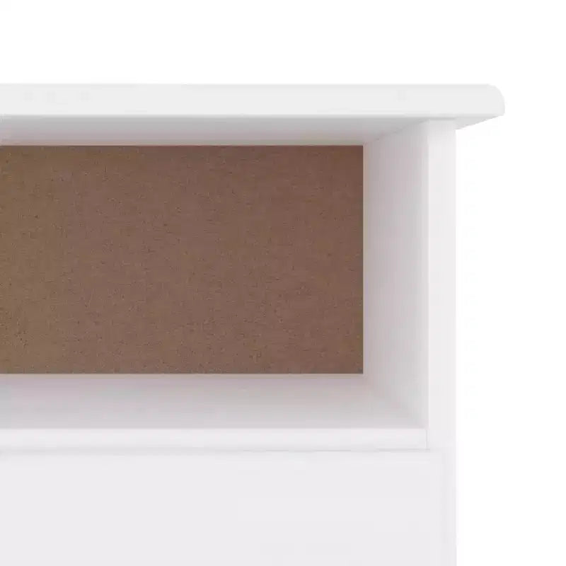 Meuble TV en bois de pin massif avec tiroirs Blanc