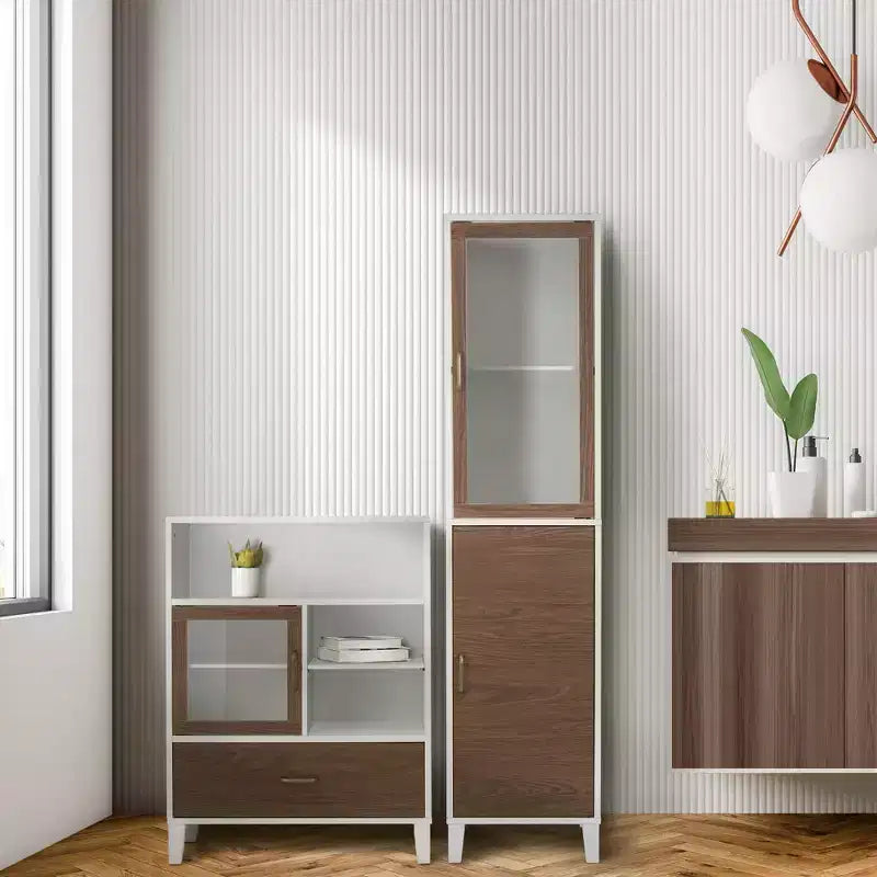 Meuble bas à porte unique et tiroir