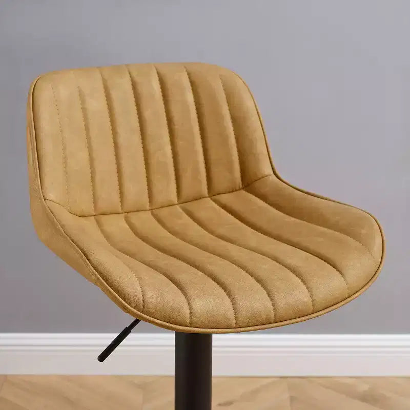 Tabouret de bar pivotant et réglable en hauteur en similicuir
