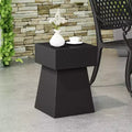 Modern End Table Outdoor Side Table Coffee Table Bedside Table, No Assembly, Black-Christopher Knight Home