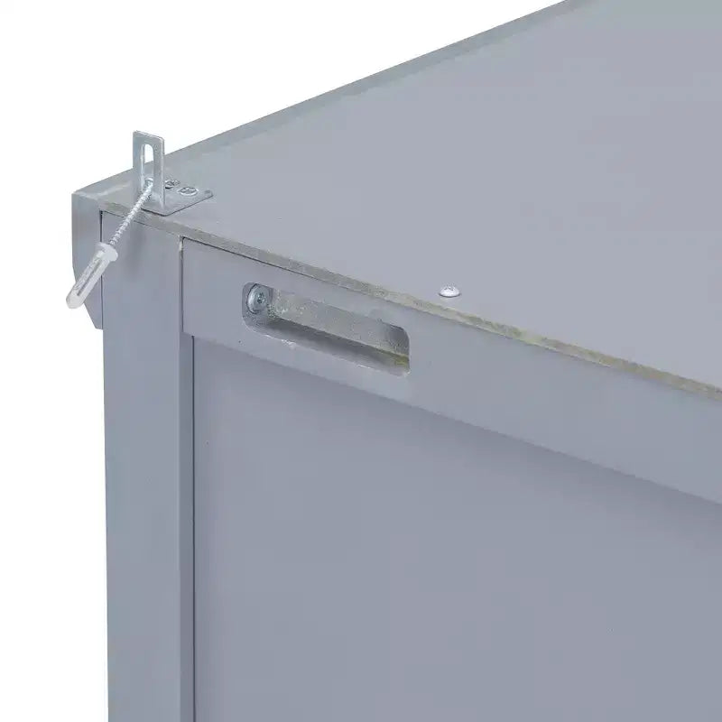 Armoire de cuisine autoportante en bois avec tiroirs et étagères réglables