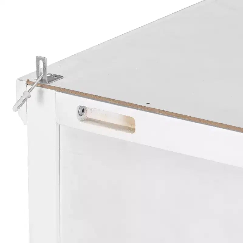 Armoire de cuisine autoportante en bois avec tiroirs et étagères réglables