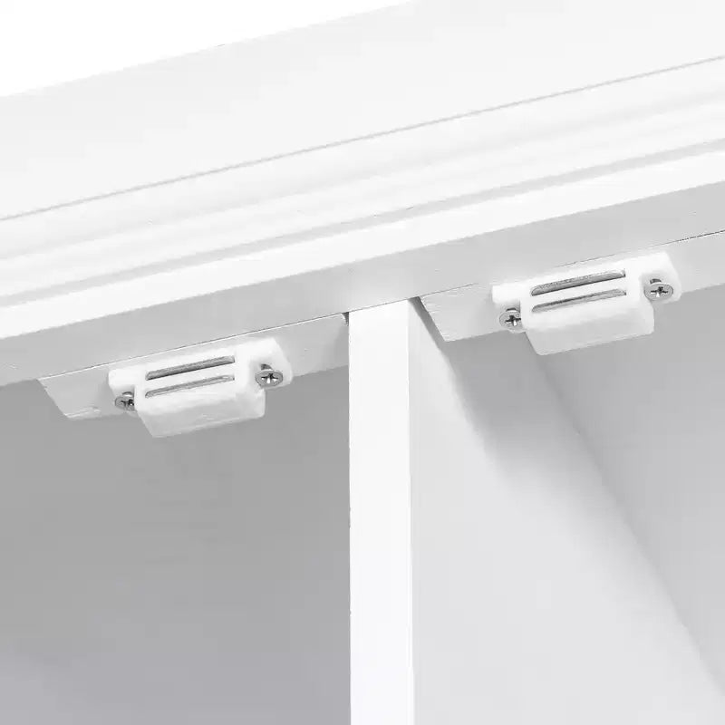 Armoire de cuisine autoportante en bois avec tiroirs et étagères réglables