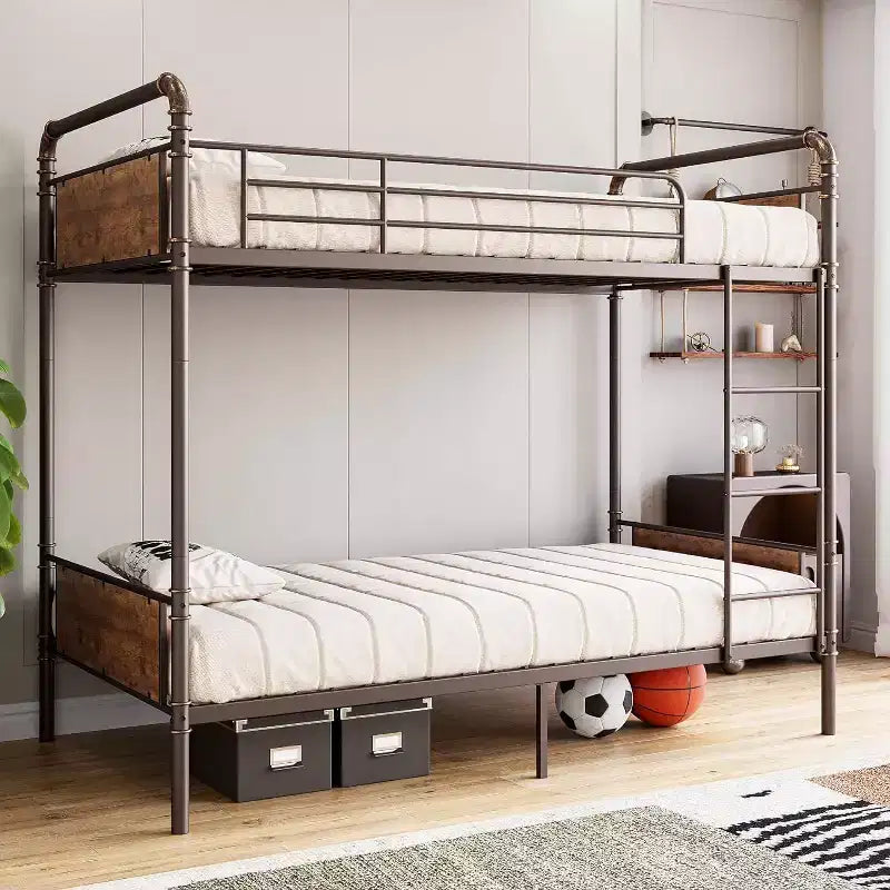 Lit superposé en métal robuste, double sur double, pour enfants, conception convertible