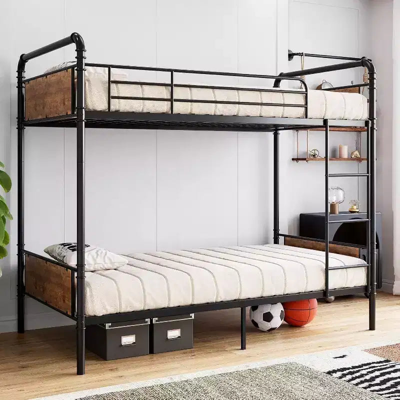 Lit superposé en métal robuste, double sur double, pour enfants, conception convertible
