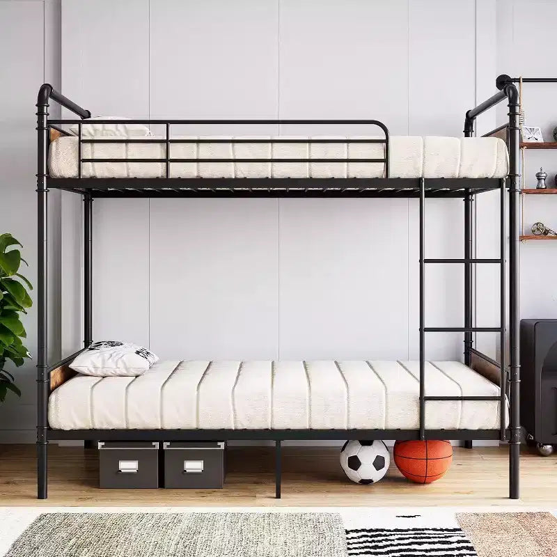 Lit superposé en métal robuste, double sur double, pour enfants, conception convertible