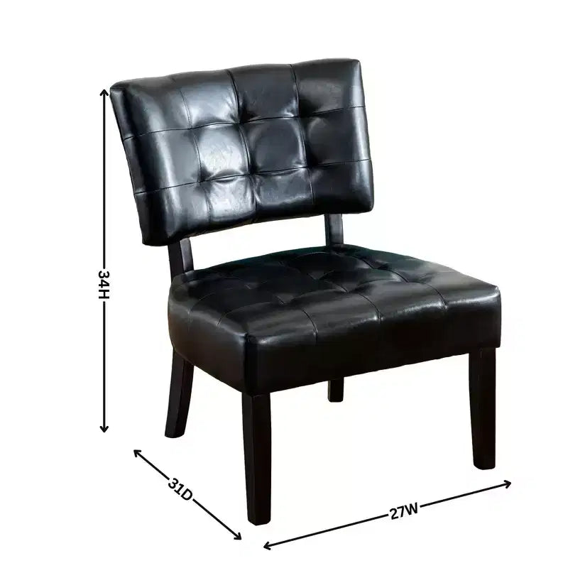 Fauteuil d'appoint moderne, fauteuil d'appoint capitonné avec assise surdimensionnée