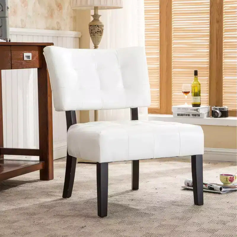 Fauteuil d'appoint moderne, fauteuil d'appoint capitonné avec assise surdimensionnée