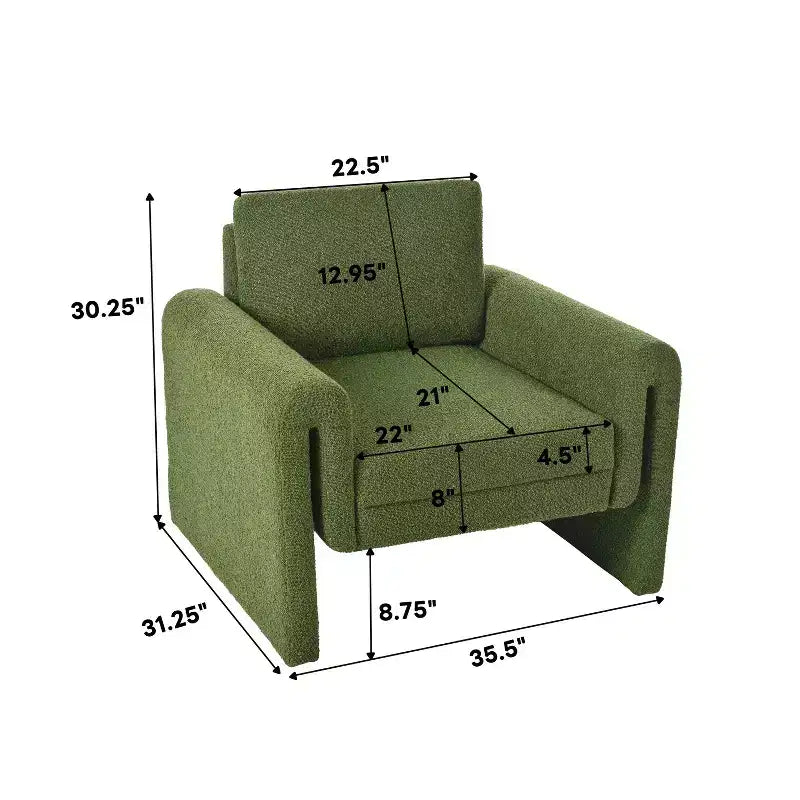 Fauteuils d'appoint Fauteuil d'appoint moderne rembourré en bouclette