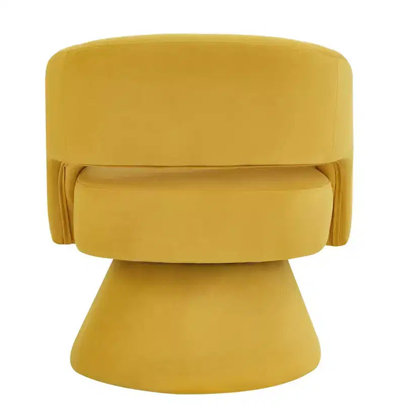 Fauteuils pivotants d'appoint pour chambre à coucher, fauteuils ronds en velours capitonné