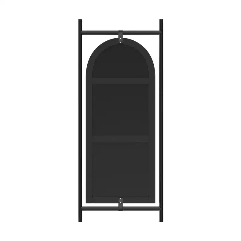 Miroir rectangulaire pleine longueur, cadre en alliage d'aluminium argenté, miroir sur pied
