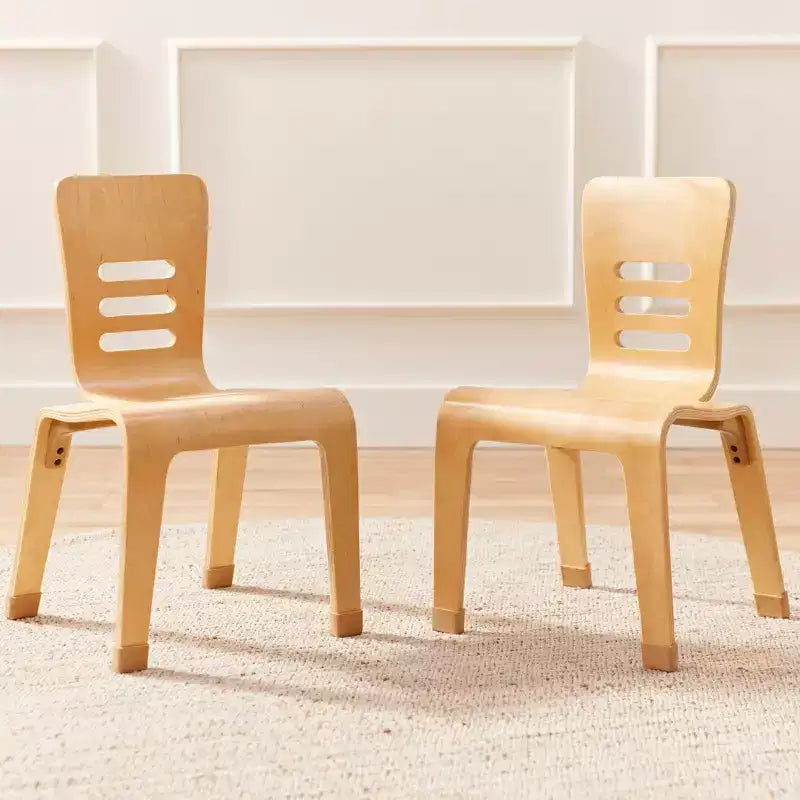 Chaise empilable en bois courbé, hauteur d'assise 40,64 cm