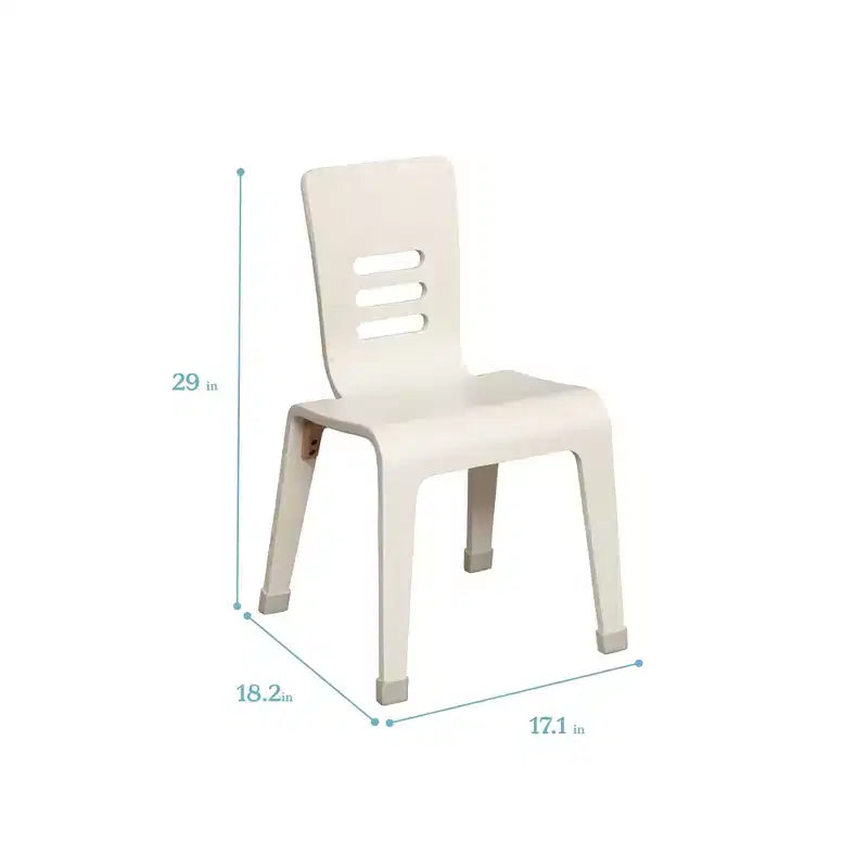 Chaise empilable en bois courbé, hauteur d'assise 40,64 cm