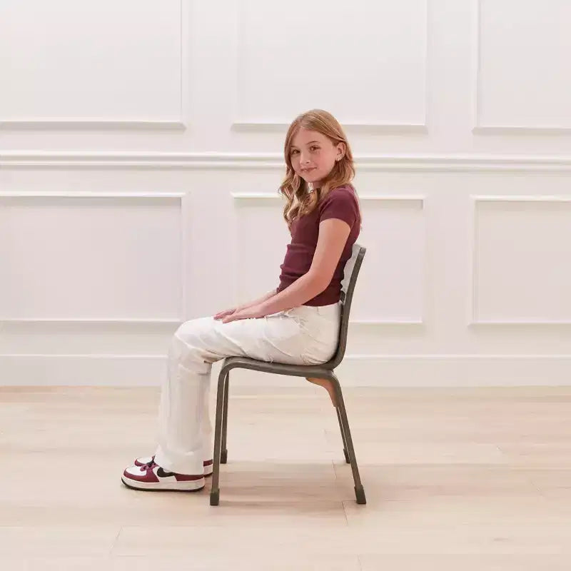 Chaise empilable en bois courbé, hauteur d'assise 40,64 cm