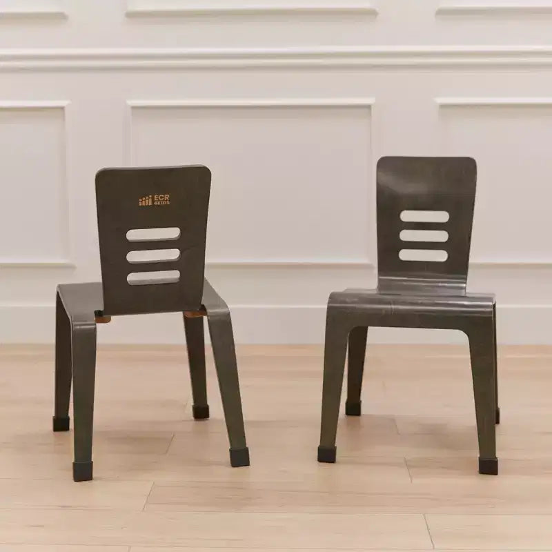 Chaise empilable en bois courbé, hauteur d'assise 40,64 cm