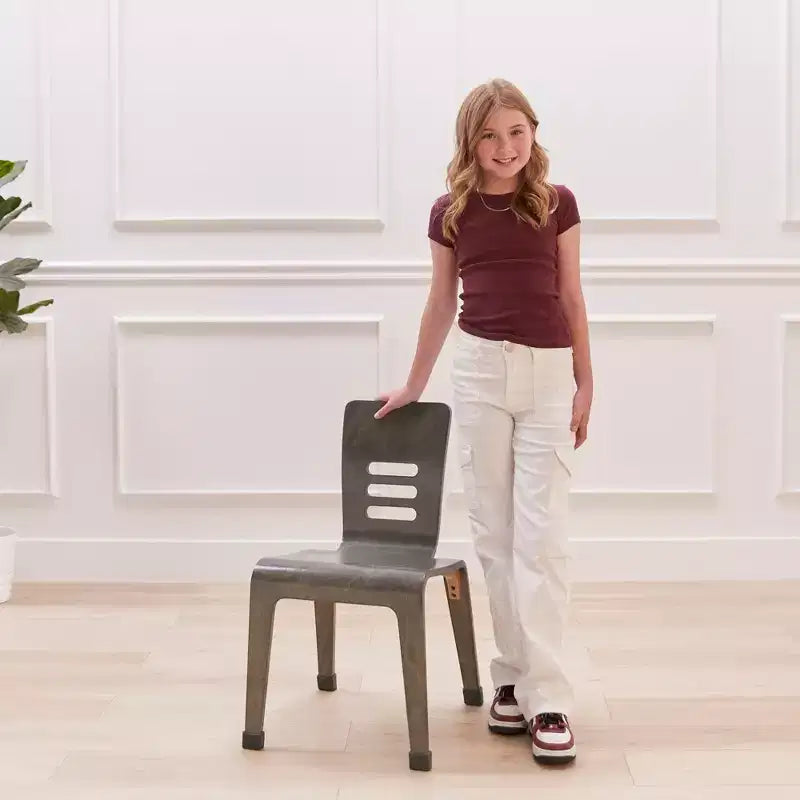Chaise empilable en bois courbé, hauteur d'assise 40,64 cm