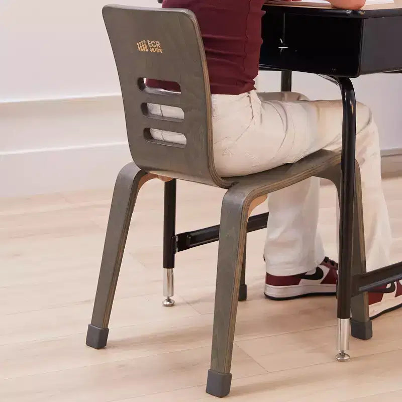 Chaise empilable en bois courbé, hauteur d'assise 40,64 cm