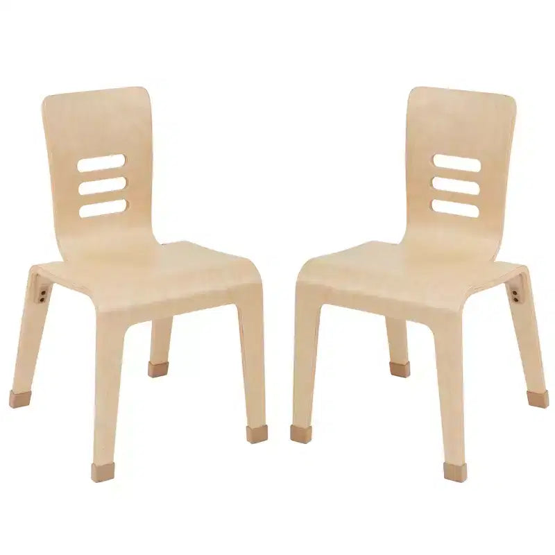Chaise empilable en bois courbé, hauteur d'assise 40,64 cm