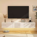 Famapy Wall - Mounted TV Cabinet Modern White Elegance and Functional Brilliance for Your Entertainment Space