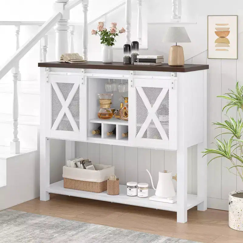Bahut de ferme avec rangement, Table de bar à café