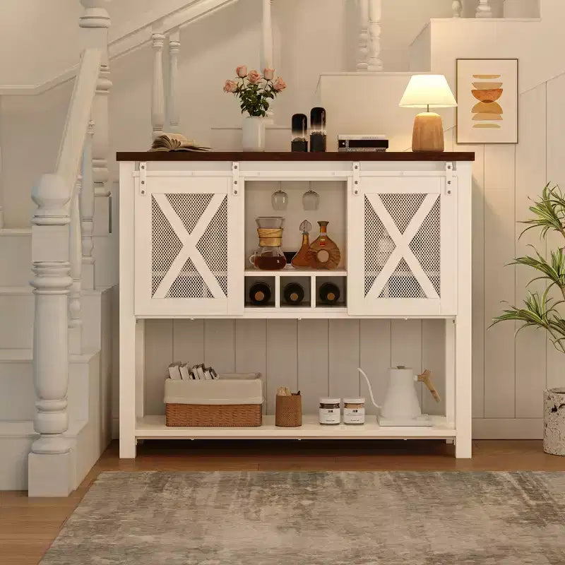 Bahut de ferme avec rangement, Table de bar à café