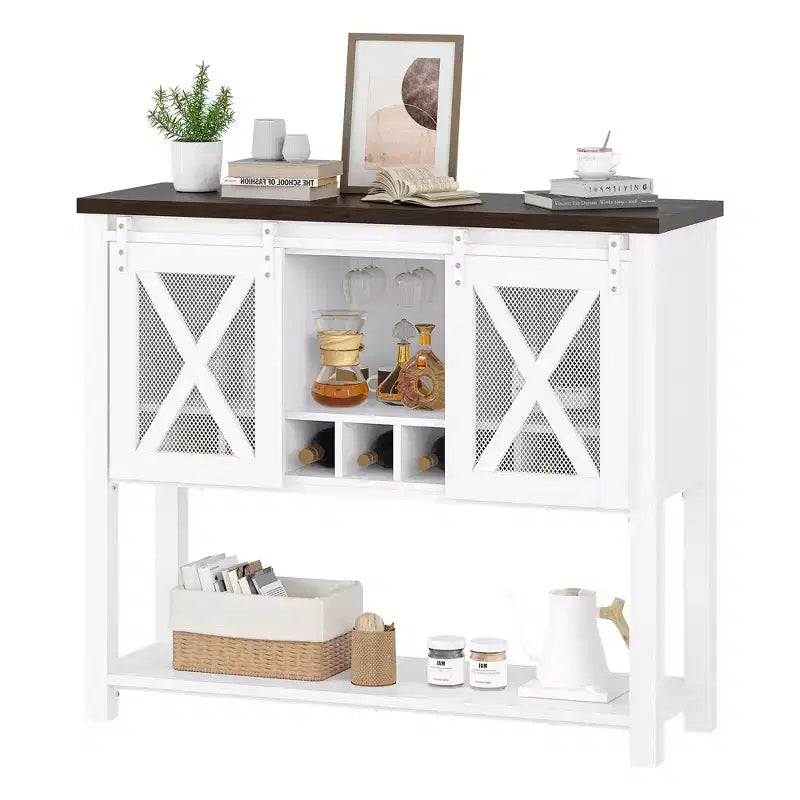 Bahut de ferme avec rangement, Table de bar à café