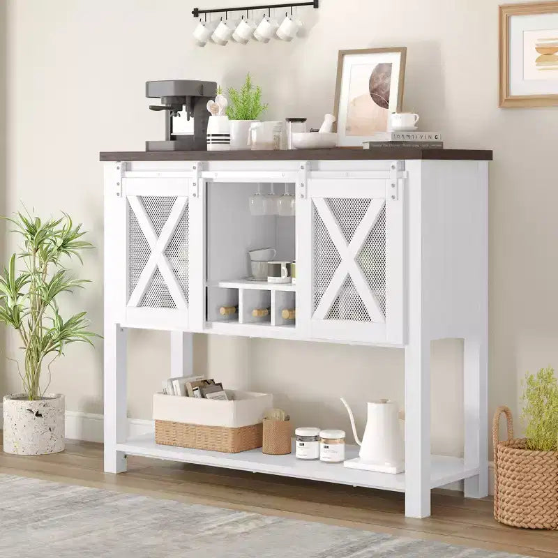 Bahut de ferme avec rangement, Table de bar à café