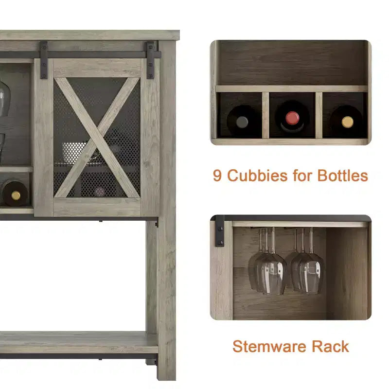 Bahut de ferme avec rangement, Table de bar à café