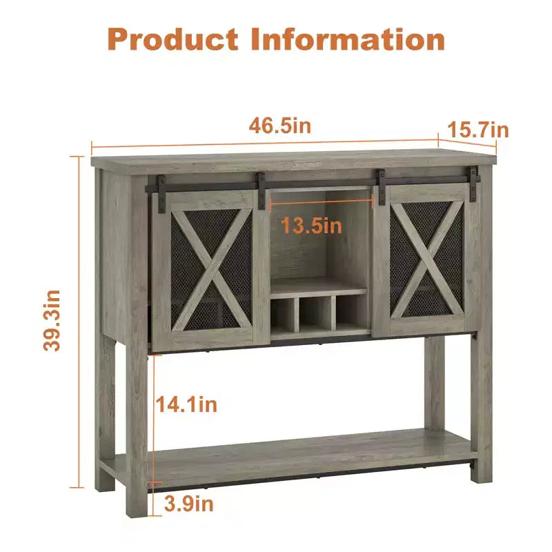 Bahut de ferme avec rangement, Table de bar à café