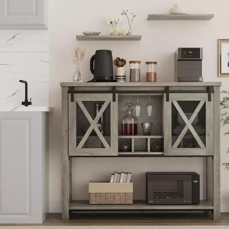 Bahut de ferme avec rangement, Table de bar à café