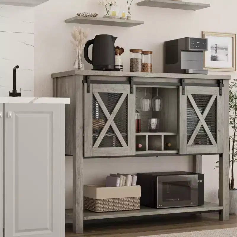 Bahut de ferme avec rangement, Table de bar à café