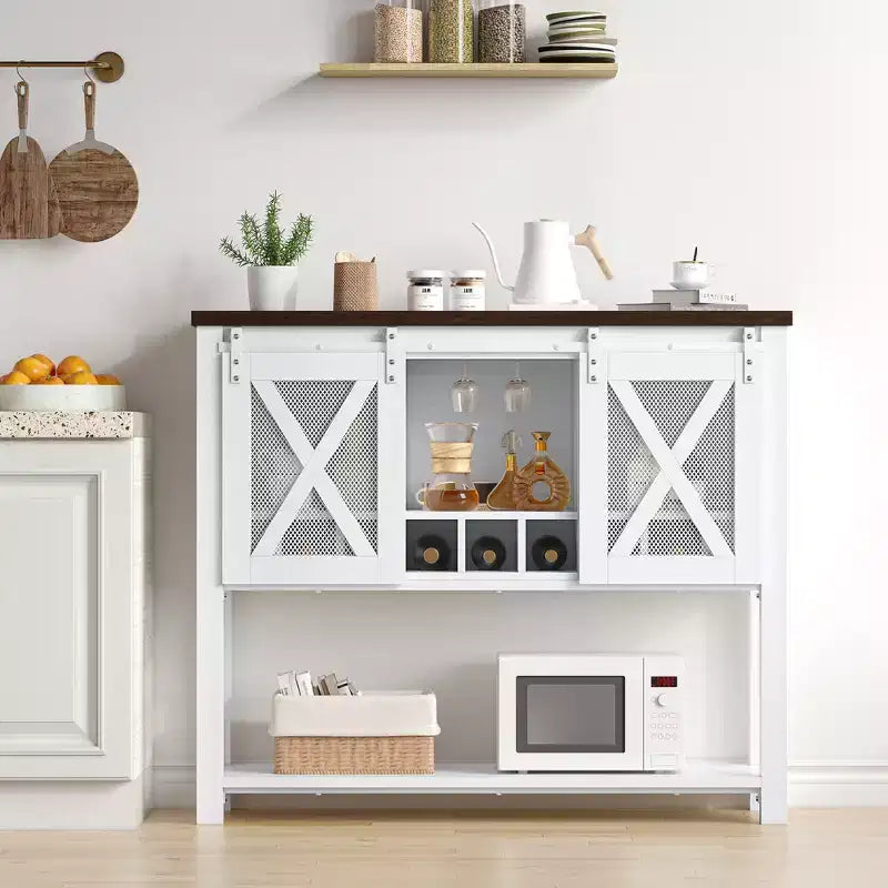 Bahut de ferme avec rangement, Table de bar à café