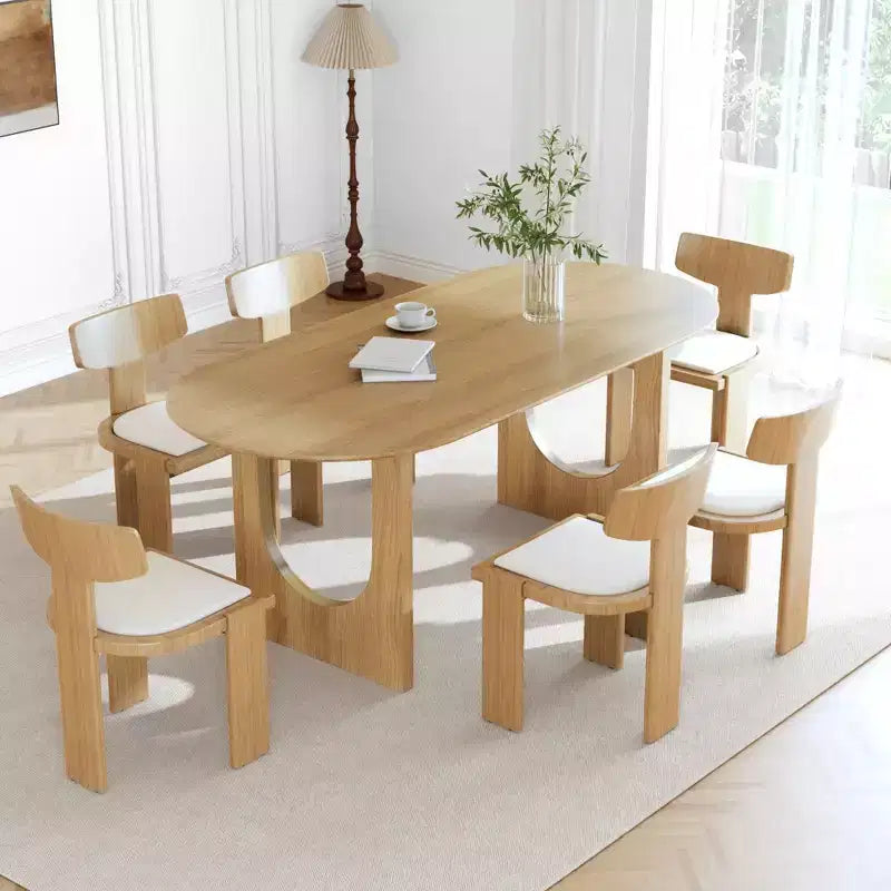 Table de salle à manger ovale avec double piédestal Tables de cuisine