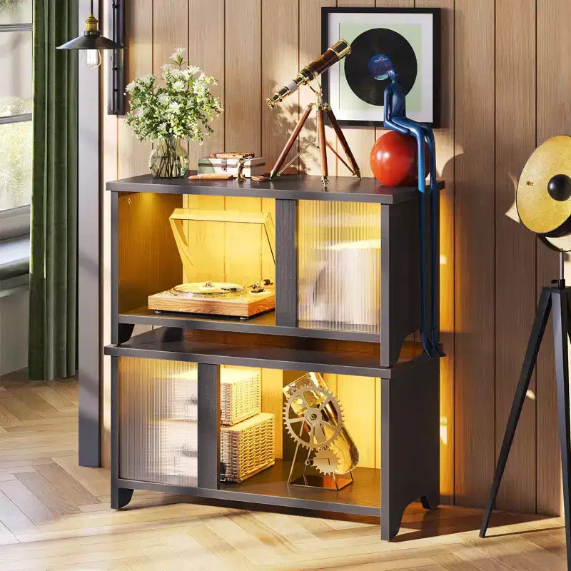 Meuble TV LED pour téléviseurs jusqu'à 65'', meuble TV extensible côte à côte ou superposable