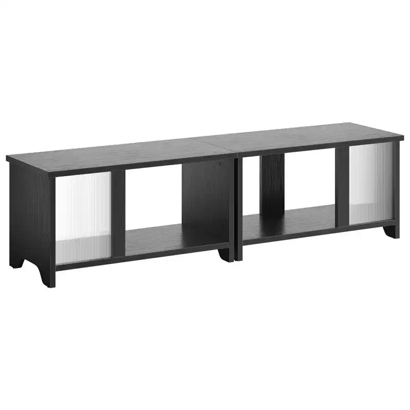 Meuble TV LED pour téléviseurs jusqu'à 65'', meuble TV extensible côte à côte ou superposable