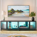 Pinmoco 55 inch LED TV Stand for TVs up to 65'', Expandable Side by Side or Stacking TV Stand with Storage