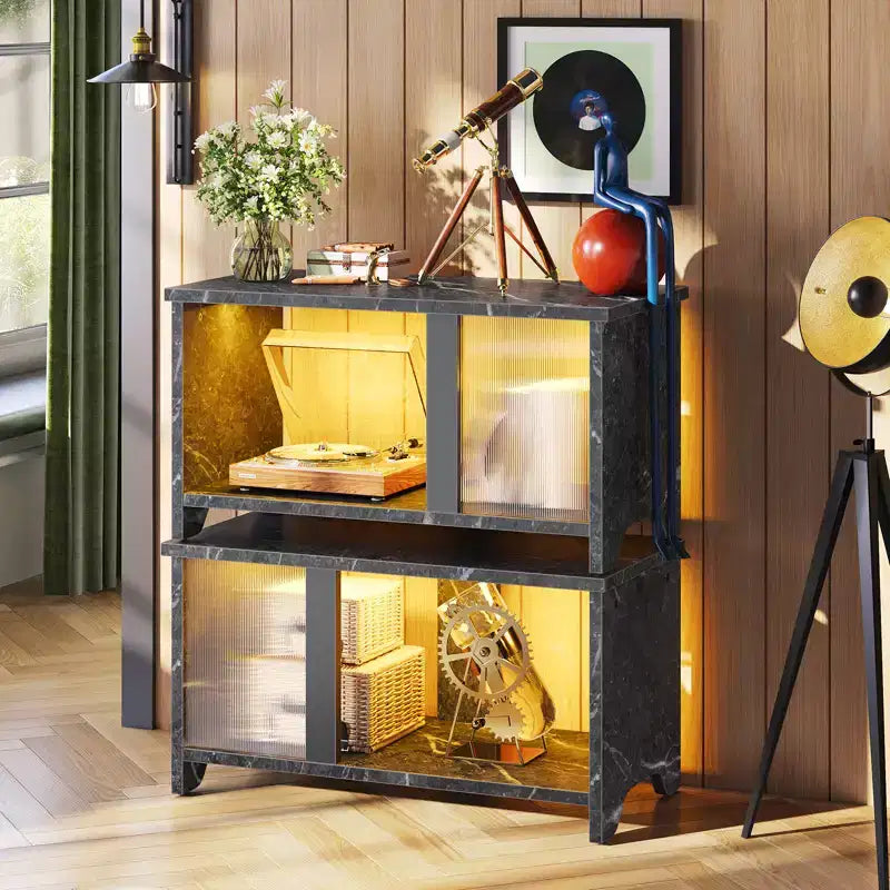 Meuble TV LED pour téléviseurs jusqu'à 65'', meuble TV extensible côte à côte ou superposable