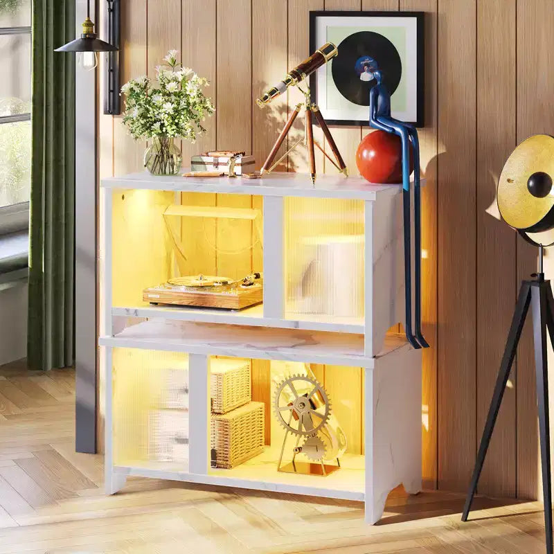 Meuble TV LED pour téléviseurs jusqu'à 65'', meuble TV extensible côte à côte ou superposable