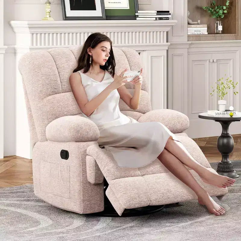 Oversized Swivel Rocker Recliner Chair for Living Room for Adults
