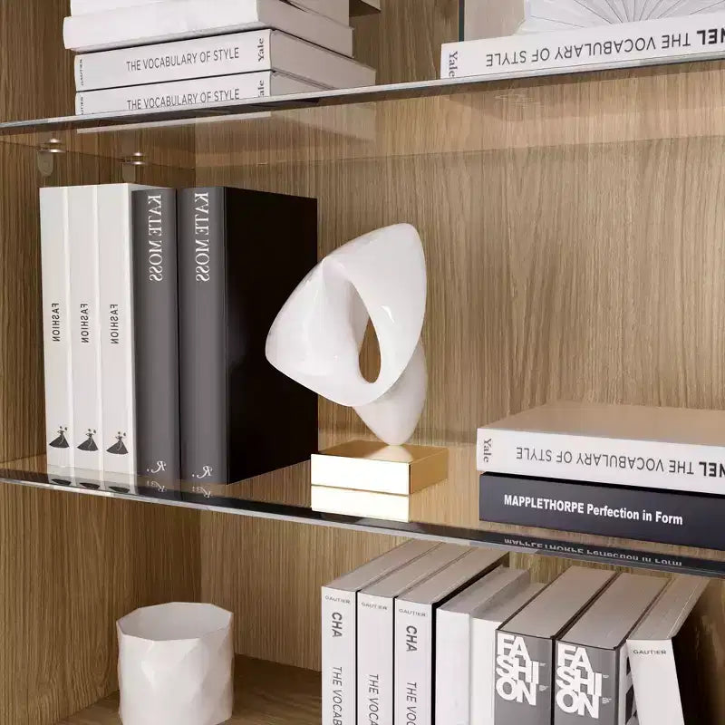 Meuble d'appoint en bois avec étagères réglables