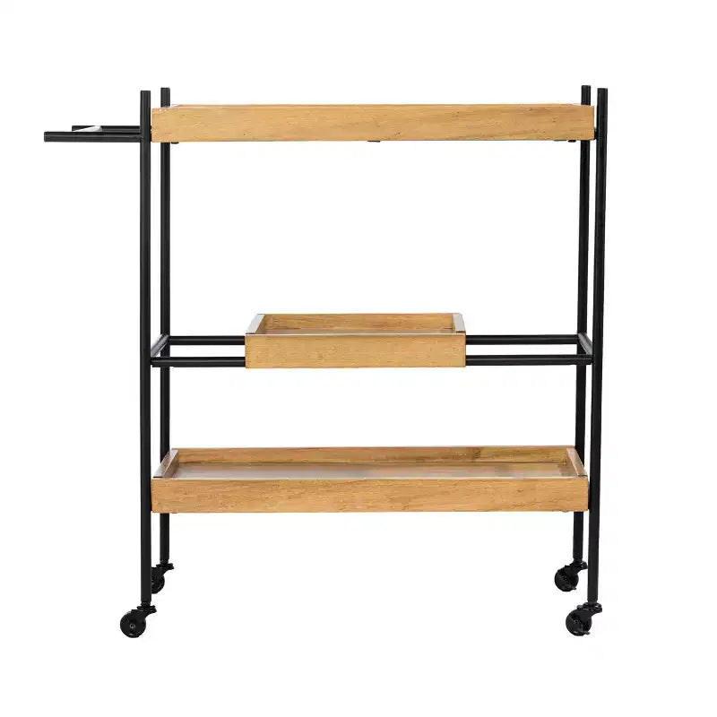 Claverdon Rolling Bar Cart - Natural - SEI