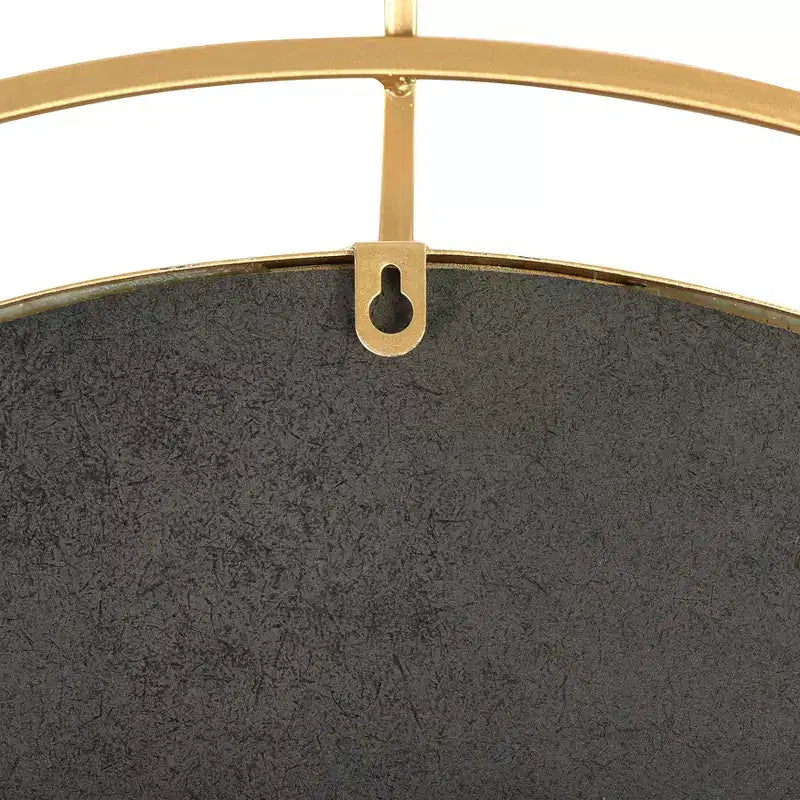 Storied Home Round Wire Framed Wall Mirror, Gold