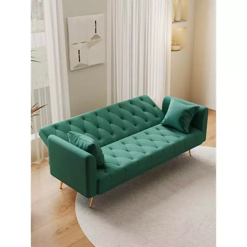 MAYEERTY Love Seat Velvet Sofa Comfortable for Living Room Bedroom Green