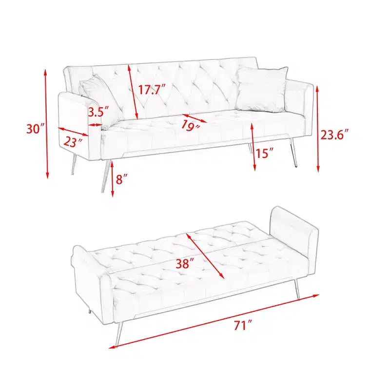 MAYEERTY Love Seat Velvet Sofa Comfortable for Living Room Bedroom Green