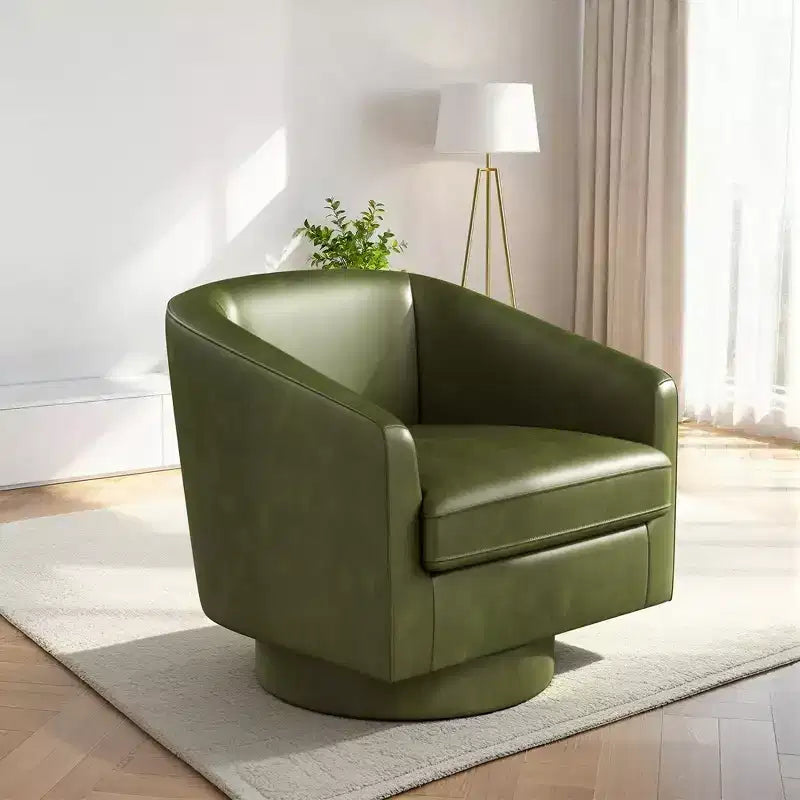 Dyonery Swivel Accent Chair Set of 1-Comfy Living Room Armchair No-Sag Foam,Swivel Accent Single Sofa for Bedroom Living Room,Office