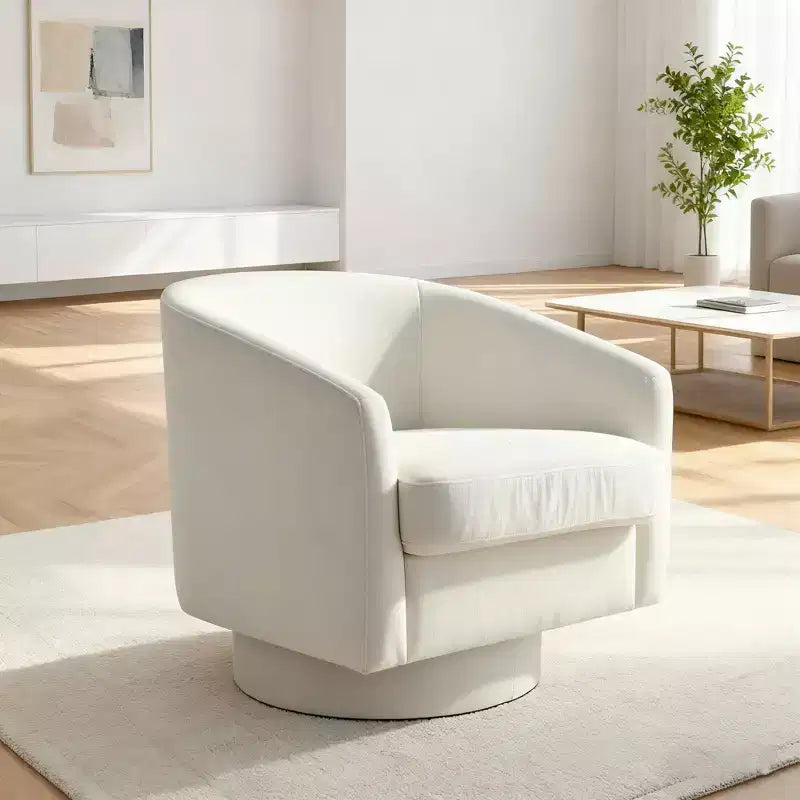 Dyonery Swivel Accent Chair Set of 1-Comfy Living Room Armchair No-Sag Foam,Swivel Accent Single Sofa for Bedroom Living Room,Office