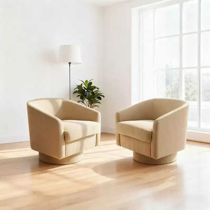 Dyonery Swivel Accent Chair Set of 1-Comfy Living Room Armchair No-Sag Foam,Swivel Accent Single Sofa for Bedroom Living Room,Office