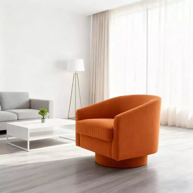 Dyonery Swivel Accent Chair Set of 1-Comfy Living Room Armchair No-Sag Foam,Swivel Accent Single Sofa for Bedroom Living Room,Office