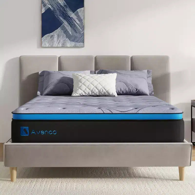 Avenco 10 inch Medium Firm Hybrid Memory Foam/Coil Blend Mattress in a Box